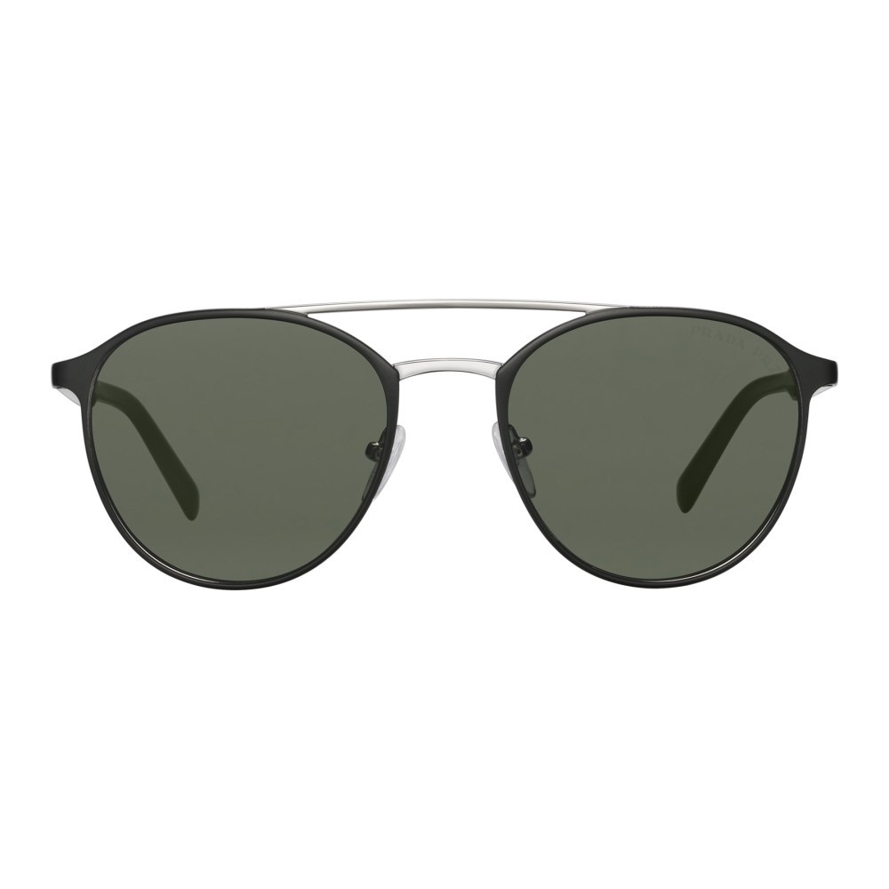 PRADA MATTE BLACK/GREEN UNISEX SUNGLASSES SPR 62T - Picture 4 of 5